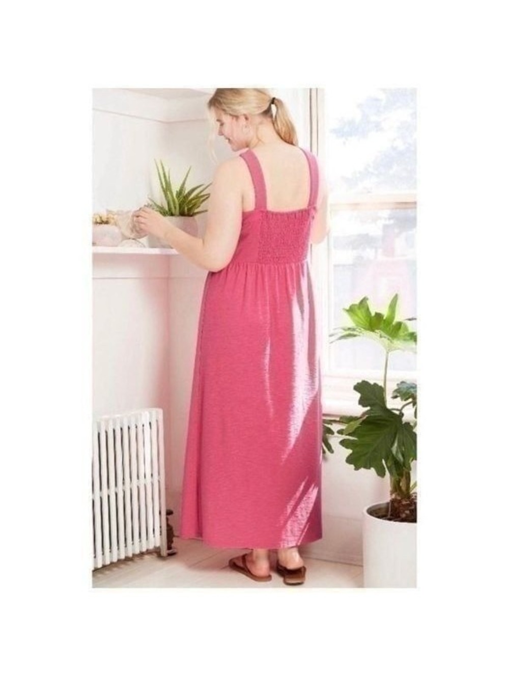 Ava & Viv Pink Maxi Sundress Dress Sz 1X - Picture 4 of 7